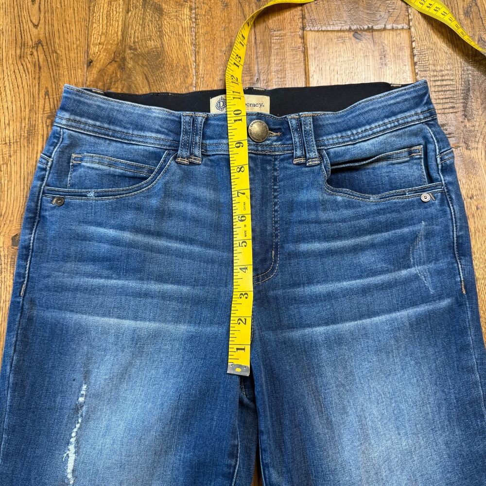 Democracy Ab Technology Jeans Womens Size 8 Flare Distressed Frayed Hem Stretch - Picture 4 of 7